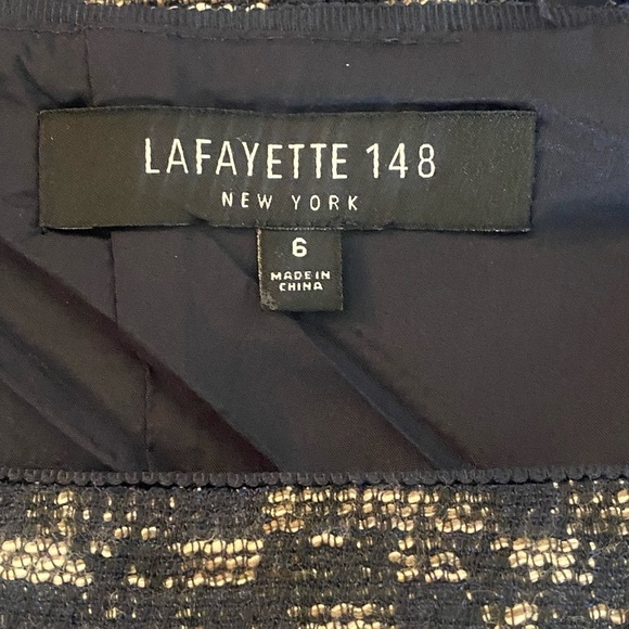 Lafayette 148 Blue Tweed Work Career 2 Piece Skirt Set Size 2 and 6  READ. - Picture 10 of 13